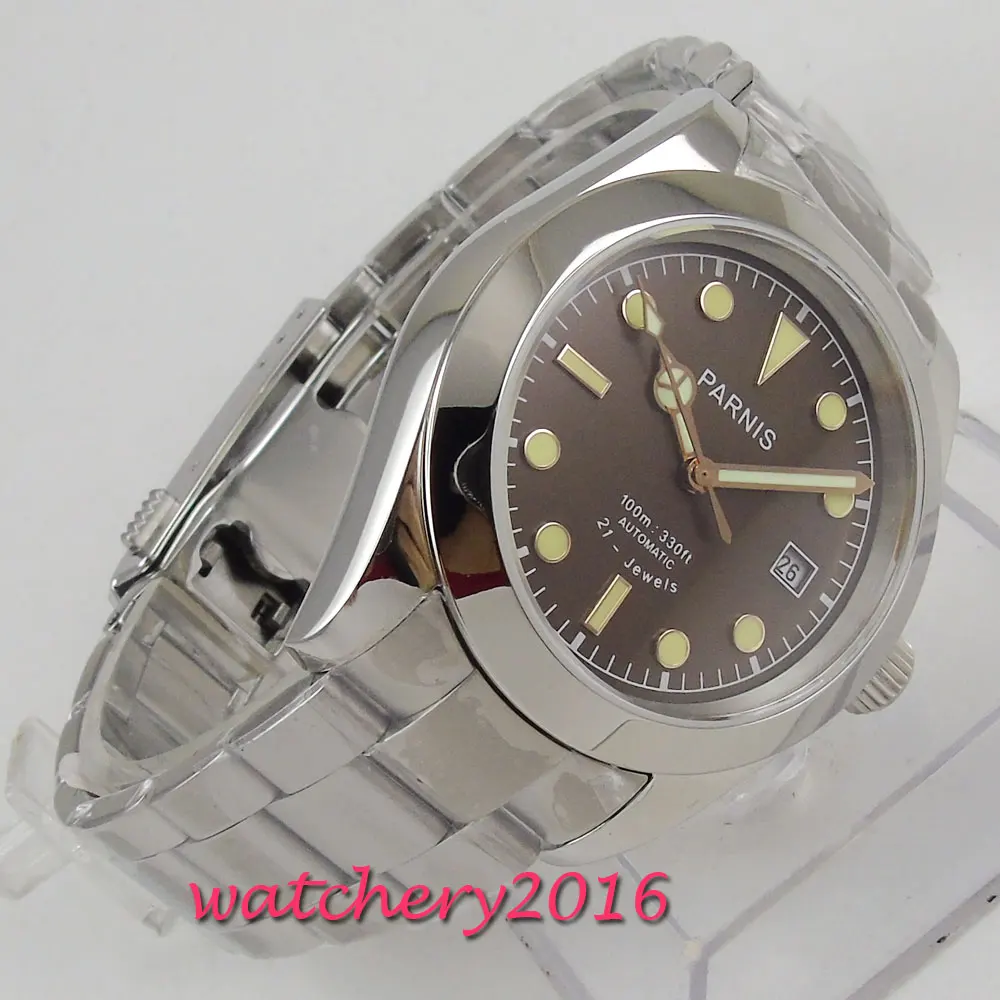 2019 New Arrival 40mm Parnis Brown Dial Super Luminous Date Sapphire Glass Luxury Brand Automatic Movement men's Watch
2019 New Arrival 40mm Parnis Brown Dial Super Luminous Date Sapphire Glass Luxury Brand Automatic Movement men's Watch