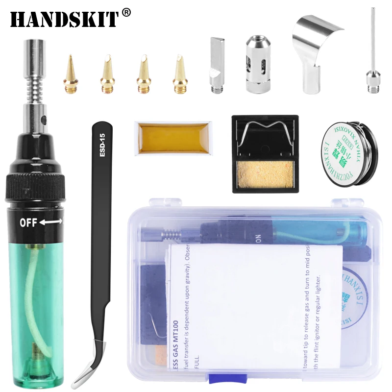 Handskit Soldering Iron MT - 100 Electric Gas Portable Triad Gas Electric Soldering Iron Universal Soldering Iron
Handskit Soldering Iron MT - 100 Electric Gas Portable Triad Gas Electric Soldering Iron Universal Soldering Iron