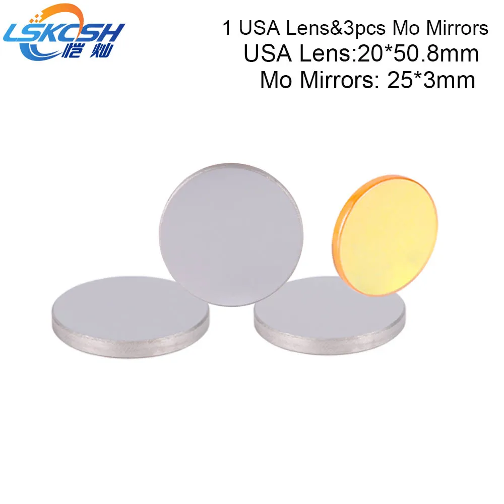 LSKCSH 1Pcs USA lens Diameter 20mm focal length 50.8mm and 3pcs si mirrors 25mm for 80W 90W 100W 120W Co2 Laser Tube Machines
LSKCSH 1Pcs USA lens Diameter 20mm focal length 50.8mm and 3pcs si mirrors 25mm for 80W 90W 100W 120W Co2 Laser Tube Machines