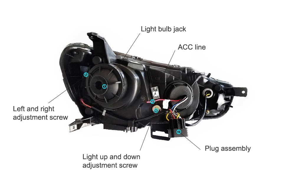 AcooSun For Mitsubishi Lancer EVO X 2008-2017 Car Headlight Assembly LED DRL Turn Signal Xenon HID Projector Lens Plug and Play (3)