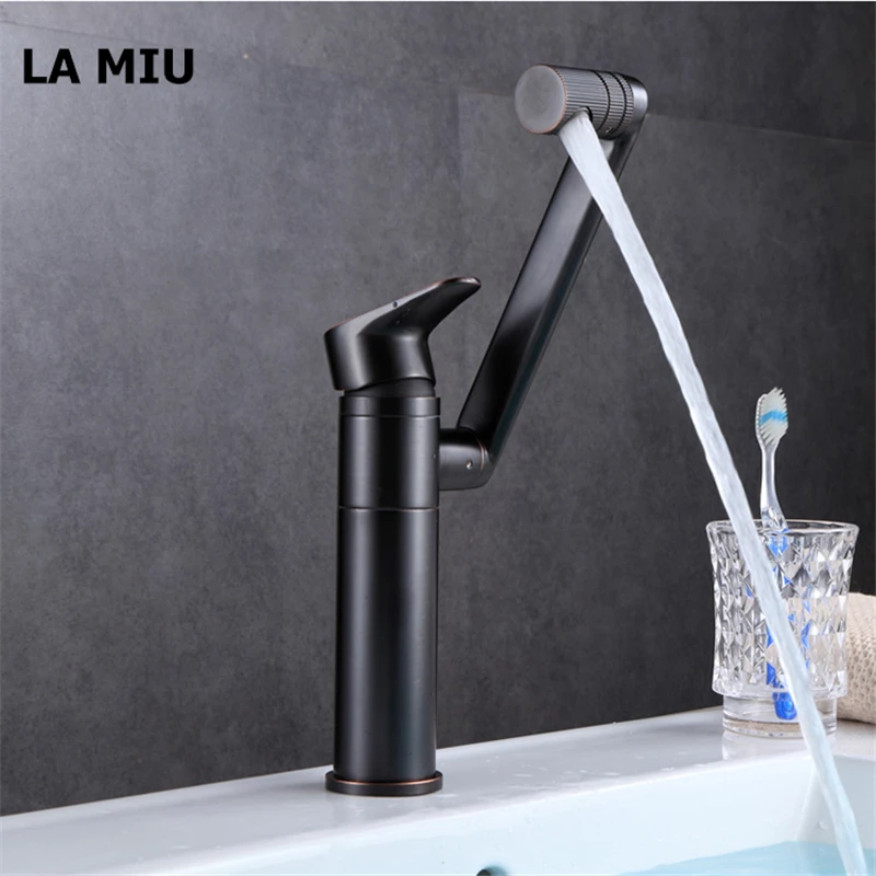LA MIU Free Shipping Matte Black 360 Rotation Kitchen Faucet Single Handle Basin Cold and Hot Kitchen Tap Grifo MLS 6098
LA MIU Free Shipping Matte Black 360 Rotation Kitchen Faucet Single Handle Basin Cold and Hot Kitchen Tap Grifo MLS 6098