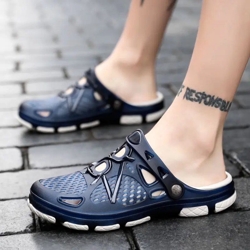 Youbroer Summer Men's Large-size Soft Soles Non-slip Plastic Slippers and Outdoor Wading Beach Sandals
Youbroer Summer Men's Large-size Soft Soles Non-slip Plastic Slippers and Outdoor Wading Beach Sandals