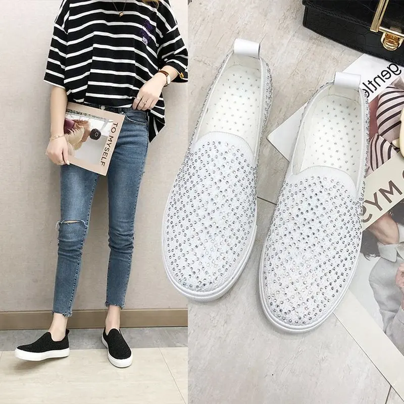 QIUBOSS Women Flats Shoes Women Casual loafer bling Rhinestone zapatos de mujer flat shoes women summer shoes
QIUBOSS Women Flats Shoes Women Casual loafer bling Rhinestone zapatos de mujer flat shoes women summer shoes