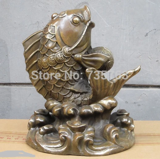 001236 10"Chinese pure Bronze carve money squama carp cyprinoid Fish sculpture luckly
001236 10"Chinese pure Bronze carve money squama carp cyprinoid Fish sculpture luckly