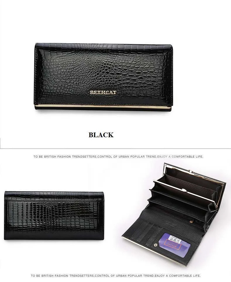 Women Wallets Brand Design High Quality Leather Wallet Female Hasp Fashion Dollar Price Alligator Long Women Wallets And Purses14 -  (2)