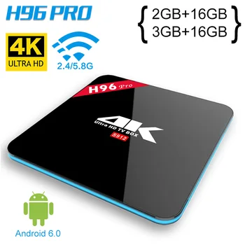 H96 PRO Android 6.0 2G/3G 16G TV Box Amlogic S912 Octa Core 2.4G/5.8G Wifi 4K Bluetooth Mini PC Media Player Smart Set Top Box
H96 PRO Android 6.0 2G/3G 16G TV Box Amlogic S912 Octa Core 2.4G/5.8G Wifi 4K Bluetooth Mini PC Media Player Smart Set Top Box