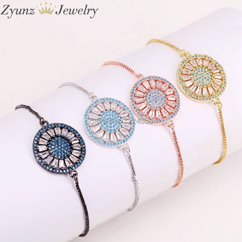 5PCS ZYZ302-6211 Rose Gold/Gold/ Silver Color Cubic Zirconia Round Connector Adjustable Bracelets for Women
5PCS ZYZ302-6211 Rose Gold/Gold/ Silver Color Cubic Zirconia Round Connector Adjustable Bracelets for Women
