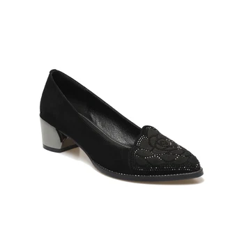 LIDIAN 2019 Women Pumps Kid suede shoes Bling Med heels Lady's shoes Genuine leather footwear Electric heels Pointed toe
LIDIAN 2019 Women Pumps Kid suede shoes Bling Med heels Lady's shoes Genuine leather footwear Electric heels Pointed toe