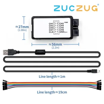 USB Logic SCM 24MHz 8 Channel 24M/seconds Logic Analyzer Debugger for ARM FPGA Logic Analyzer Logic 24M 8CH
USB Logic SCM 24MHz 8 Channel 24M/seconds Logic Analyzer Debugger for ARM FPGA Logic Analyzer Logic 24M 8CH