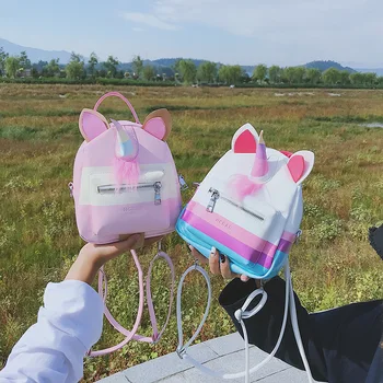 2019 New arrival Fashion and Personality Collision Painting Unicorn Shoulder Bag Creative Cartoon Coloured pu Backpack Girl
2019 New arrival Fashion and Personality Collision Painting Unicorn Shoulder Bag Creative Cartoon Coloured pu Backpack Girl