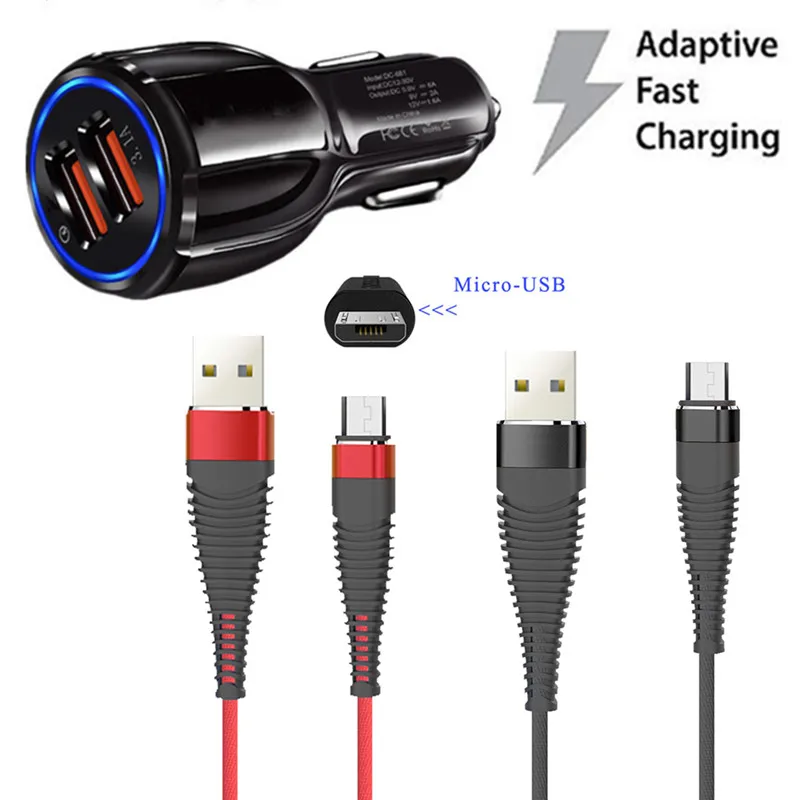 For Samsung galaxy S4 S6 S7 edge a6 j6 j4 Redmi 7 5 5a 6a 4 Note 6 pro Phone QC 3.0 Fast usb Car Charger Micro usb charging wire
For Samsung galaxy S4 S6 S7 edge a6 j6 j4 Redmi 7 5 5a 6a 4 Note 6 pro Phone QC 3.0 Fast usb Car Charger Micro usb charging wire