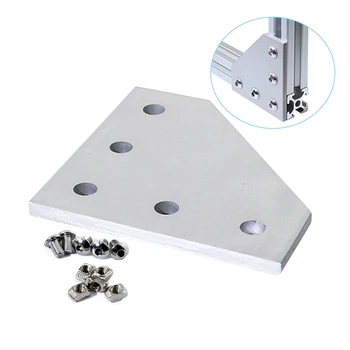 2020 Series Sliver 90 Degree L Shape Outside Joining Plate Kits with T Nuts and Round Head Hex Screws
2020 Series Sliver 90 Degree L Shape Outside Joining Plate Kits with T Nuts and Round Head Hex Screws