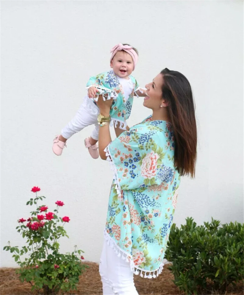 Family Matching Clothes Women Mother Daughter Girl Matching Coverup Cardigan Jacket Summer Floral TasselTop
Family Matching Clothes Women Mother Daughter Girl Matching Coverup Cardigan Jacket Summer Floral TasselTop