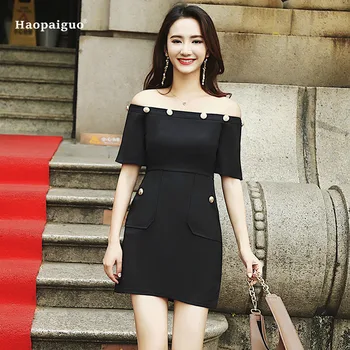2018 Plus Size Pencil Dress Women Summer Black Short Sleeve Off the Shoulder Slash Neck Casual Mini Dress Office Lady Dresses
2018 Plus Size Pencil Dress Women Summer Black Short Sleeve Off the Shoulder Slash Neck Casual Mini Dress Office Lady Dresses