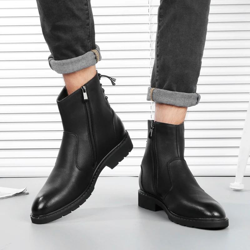 Boots Men Shoes Stitching Decoration Cross-tied Flat Ankle Boots Zipper Open Spring Botas Hombre Boots Motorcycle Leather
Boots Men Shoes Stitching Decoration Cross-tied Flat Ankle Boots Zipper Open Spring Botas Hombre Boots Motorcycle Leather