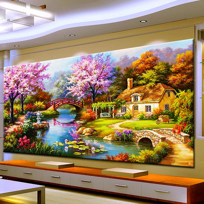 Needle Arts Crafts Diy Diamond Painting Cross Stitch Dream Home Diamond Embroidery Cabin Scenery Rubik's Cube Drill Picture
Needle Arts Crafts Diy Diamond Painting Cross Stitch Dream Home Diamond Embroidery Cabin Scenery Rubik's Cube Drill Picture