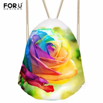 FORUDESIGNS Women Drawstring Bag Colorful Flower Rose Printed Small Drawstring Backpack for School Girls Drawstring Storage Bags
FORUDESIGNS Women Drawstring Bag Colorful Flower Rose Printed Small Drawstring Backpack for School Girls Drawstring Storage Bags