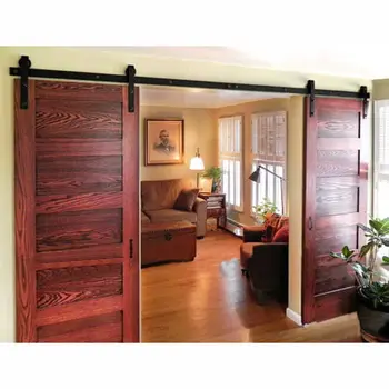 5ft / 10ft / 12ft / 13.2ft Retro Sliding Barn Double Door Hardware Track Kit Closet heavy duty New
5ft / 10ft / 12ft / 13.2ft Retro Sliding Barn Double Door Hardware Track Kit Closet heavy duty New