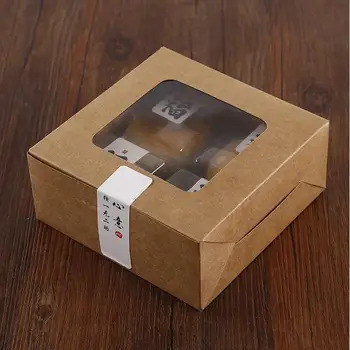 100pcs/lot 13.6x13.6x6cm Kraft Paper DIY Cake Box Cupcake Mooncake Package Gift Boxes With Window For Wedding Party
100pcs/lot 13.6x13.6x6cm Kraft Paper DIY Cake Box Cupcake Mooncake Package Gift Boxes With Window For Wedding Party