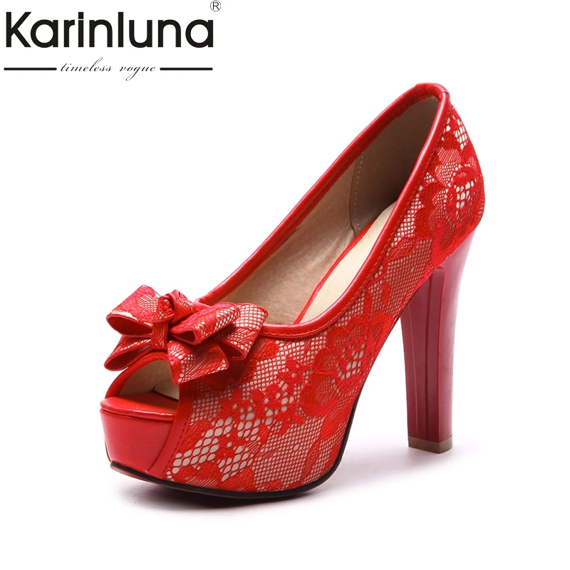Karinluna 2018 Big Size 32-46 Platform Spring Summer Shoes Woman Red Pumps Fashion High Heels Black Wedding Women Shoes Footwear
Karinluna 2018 Big Size 32-46 Platform Spring Summer Shoes Woman Red Pumps Fashion High Heels Black Wedding Women Shoes Footwear