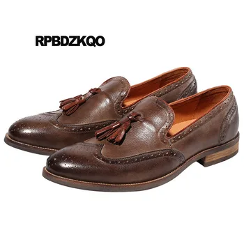 Pointed Toe Brogue Tassel European Italian Italy Retro Loafers Brush British Style Men Dress Shoes Luxury Brand Wingtip Formal
Pointed Toe Brogue Tassel European Italian Italy Retro Loafers Brush British Style Men Dress Shoes Luxury Brand Wingtip Formal