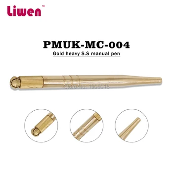 New design 50pcs golden stainless steel heavy eyebrow 3D microblading pen 10pc disposable embroidery blades for permanent makeup
New design 50pcs golden stainless steel heavy eyebrow 3D microblading pen 10pc disposable embroidery blades for permanent makeup