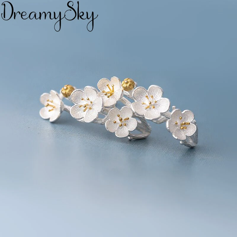 DreamySky 100% Real 925 Sterling Silver Jewelry Korean Cute Plum Flower Earrings For Women Bijoux Statement Brincos Pendientes
DreamySky 100% Real 925 Sterling Silver Jewelry Korean Cute Plum Flower Earrings For Women Bijoux Statement Brincos Pendientes