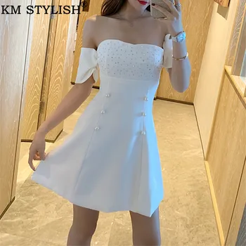 2019 New Lady's Black Tube Top Double Row Pearl Hot Diamond Wrap Chest Dresses Strapless Beading Women's One-piece Dress
2019 New Lady's Black Tube Top Double Row Pearl Hot Diamond Wrap Chest Dresses Strapless Beading Women's One-piece Dress