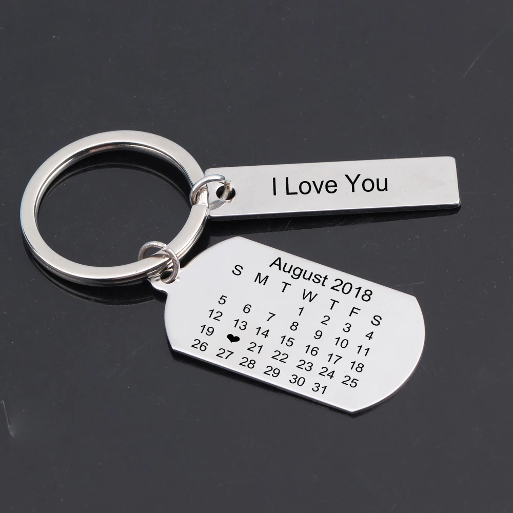 Stamped Calendar Keychain Special Day Personalized Keyring Gift for Him,Her, Anniversary Wedding Birthday Gifts Dog Tag keys tag
Stamped Calendar Keychain Special Day Personalized Keyring Gift for Him,Her, Anniversary Wedding Birthday Gifts Dog Tag keys tag