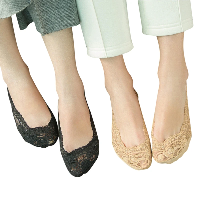 women sexy lace Invisible boat socks for woman summer antiskid soles low socks female fashion anti-off sock slippers 5pairs/lot
women sexy lace Invisible boat socks for woman summer antiskid soles low socks female fashion anti-off sock slippers 5pairs/lot