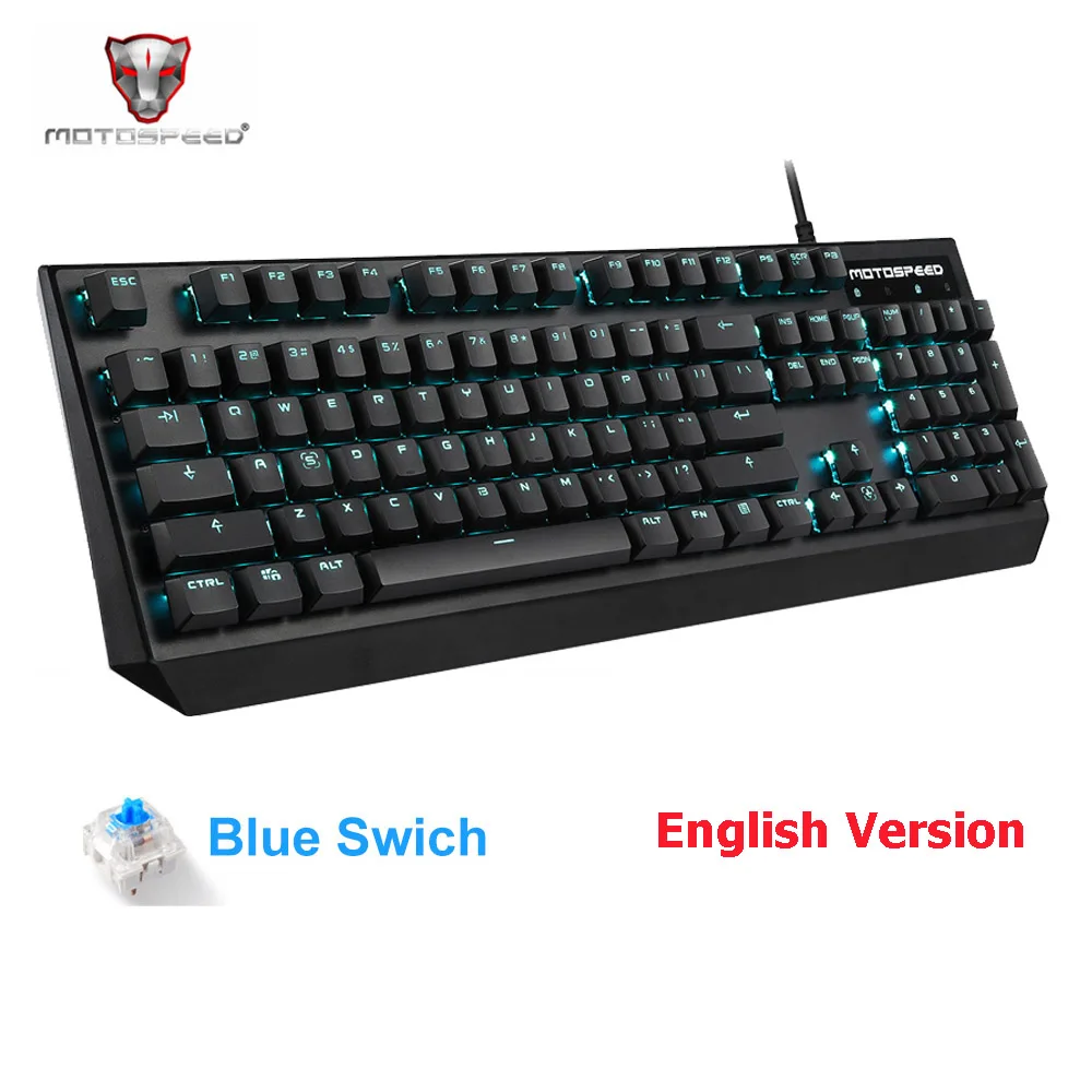 Motospeed K95 Wired Gaming Mechanical Keyboard With backlit 104 keys Blue Switch Single Color for Desktop Computer Game Gamer
Motospeed K95 Wired Gaming Mechanical Keyboard With backlit 104 keys Blue Switch Single Color for Desktop Computer Game Gamer