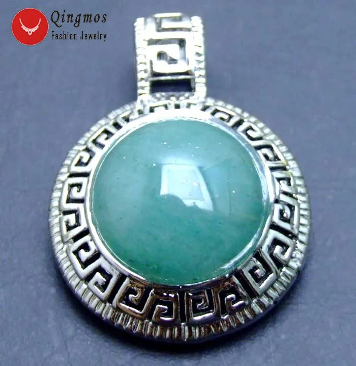 Qingmos 25mm Round Pendant for Women with 17mm Round Natural Green Jades Stone Pendant Trendy Fine Jewelry Pen243 Free Shipping
Qingmos 25mm Round Pendant for Women with 17mm Round Natural Green Jades Stone Pendant Trendy Fine Jewelry Pen243 Free Shipping