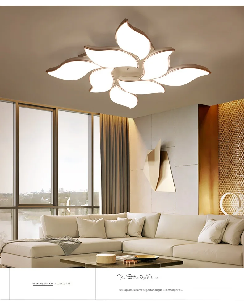 Modern LED Ceiling Lamp With Remote Control Home Deco Lighting Fixtures Ceiling Lights For Living Room Bedroom Lampara Techo 9