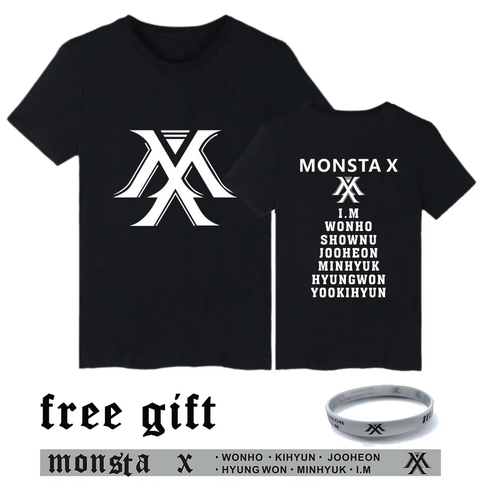 New Arrivals 2017 Summer K-POP Style T-Shirt MONSTA X Team Uniform Hip Hop Tops Tees Black/White Plus Size Camisa Masculina
New Arrivals 2017 Summer K-POP Style T-Shirt MONSTA X Team Uniform Hip Hop Tops Tees Black/White Plus Size Camisa Masculina