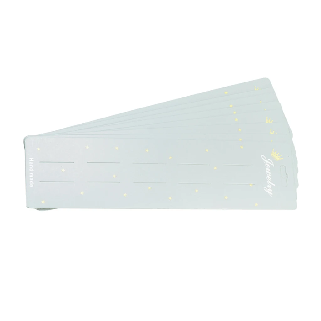 10pcs Lengthen Hair Clip Card Paper Jewelry Display Cards Paper Hair Accessory Cards Blank Hairpin Hair Band Packaging Cards