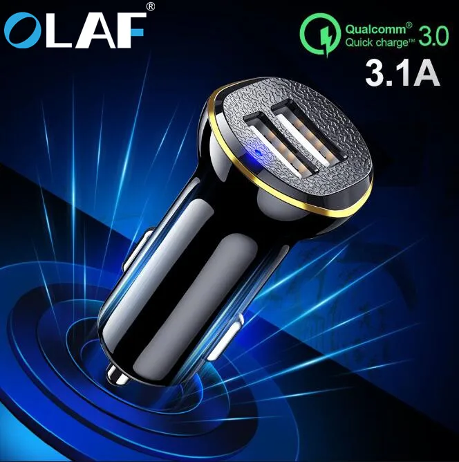 Фото Olaf 5V 2.4A Dual USB Car Charger For Phone Mobile iPhone Samsung Fast Adapter Tablets | Мобильные телефоны и аксессуары