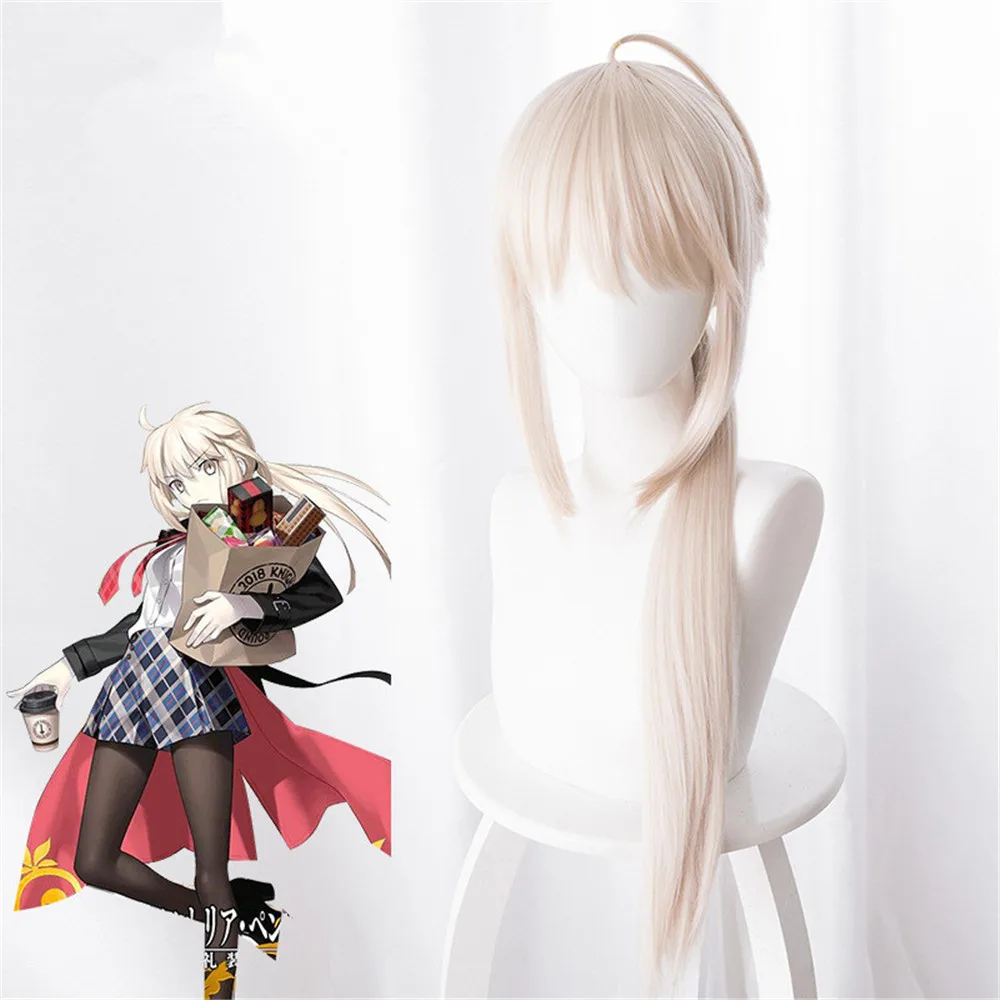 Arturia Pendragon косплей парик Fate stay night Grand Order Saber Alter длинные прямые синтетические
