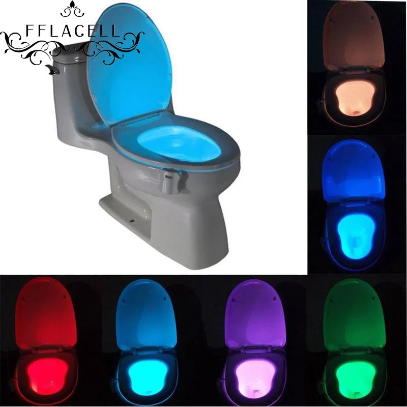 FFLACELL Smart Bathroom Toilet Nightlight LED Body Motion Activated On/Off Seat Sensor Lamp 8 Color Toilet lamp hot
FFLACELL Smart Bathroom Toilet Nightlight LED Body Motion Activated On/Off Seat Sensor Lamp 8 Color Toilet lamp hot