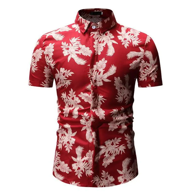 Flowery Men Shirts Turn Down Collar Blouse Short Sleeve Fashionable Clothes Slim Comfy Red Beach Tops Summer Casual Streetwear
Flowery Men Shirts Turn Down Collar Blouse Short Sleeve Fashionable Clothes Slim Comfy Red Beach Tops Summer Casual Streetwear