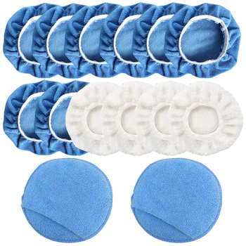 14 Pcs Car Polisher Pad Applicator Pad,Microfiber Polishing Bonnet And Waxing Pad With Finger Pocket-Blue,White
14 Pcs Car Polisher Pad Applicator Pad,Microfiber Polishing Bonnet And Waxing Pad With Finger Pocket-Blue,White