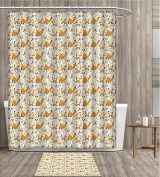 Wildlife Shower Curtain Mildew Resistant Mother Fox and Her Baby Family Living, Forest Spring Nature Flowers Bathroom Decor
Wildlife Shower Curtain Mildew Resistant Mother Fox and Her Baby Family Living, Forest Spring Nature Flowers Bathroom Decor