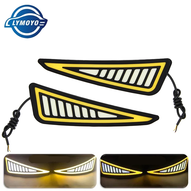 LYMOYO 2pcs car drl cob Turn Signal Light daytime running light white turn yellow fog Bulbs eagle eye DRL waterproof car styling
LYMOYO 2pcs car drl cob Turn Signal Light daytime running light white turn yellow fog Bulbs eagle eye DRL waterproof car styling