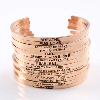 Free Shipping Rose Gold Mantra Bracelets Stainless Steel Inspirational Bangles For Women Best Gifts Hot Selling On Aliexpress 
Free Shipping Rose Gold Mantra Bracelets Stainless Steel Inspirational Bangles For Women Best Gifts Hot Selling On Aliexpress