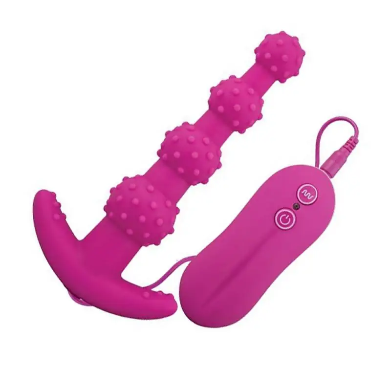 Hot Erotic Silicone Flexible Bendable Beaded Anal Butt Plug Beads Massager