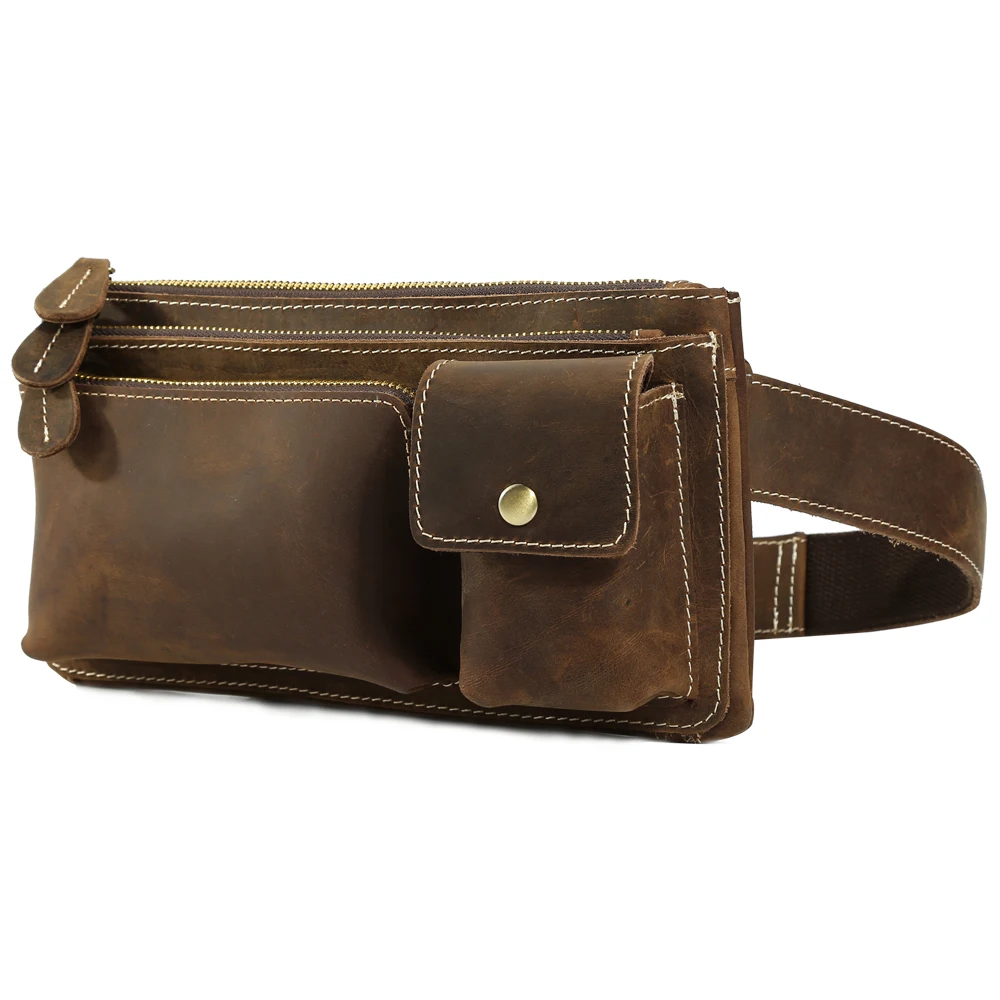 TIDING Small Genuine Leather Fanny Pack Belt Bag for Cool Hip Bum Bag Simple Vintage Style 3162
TIDING Small Genuine Leather Fanny Pack Belt Bag for Cool Hip Bum Bag Simple Vintage Style 3162