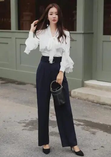 TUHAO 2019 New Sping Summer Lady ELegant Business Attire Trouser High Waist Wide Navy Blue Leg Pants Women Formal Trouser CYR14
TUHAO 2019 New Sping Summer Lady ELegant Business Attire Trouser High Waist Wide Navy Blue Leg Pants Women Formal Trouser CYR14