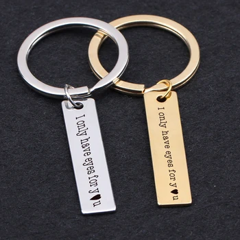 Stainless Steel Keychain Engraved I Only Have Eyes For You Key Ring For Lovers' Couple Boyfriend Or Girlfriend Gift
Stainless Steel Keychain Engraved I Only Have Eyes For You Key Ring For Lovers' Couple Boyfriend Or Girlfriend Gift
