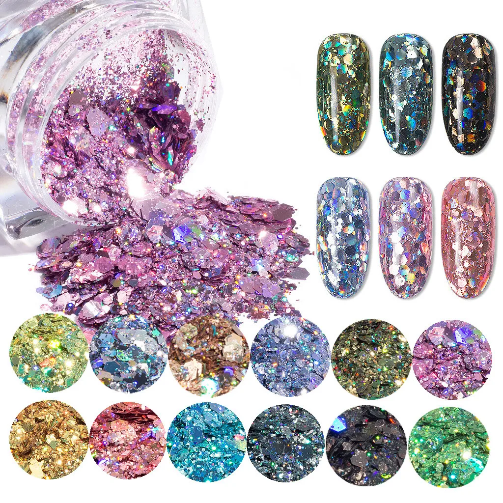 2019 New Arrival 12Color Chunky Glitter Nail Flake Mixed Paillette Sequins For Face,Hair,Body Nail Art Gel Nail Polish
2019 New Arrival 12Color Chunky Glitter Nail Flake Mixed Paillette Sequins For Face,Hair,Body Nail Art Gel Nail Polish
