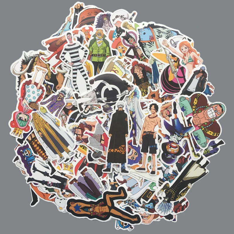 75Pcs Japanese Anime ONE PIECE Luffy Stickers For DIY Skateboard Travel Case Laptop PS4 Guitar Nami Zoro PVC Waterproof Decals
75Pcs Japanese Anime ONE PIECE Luffy Stickers For DIY Skateboard Travel Case Laptop PS4 Guitar Nami Zoro PVC Waterproof Decals