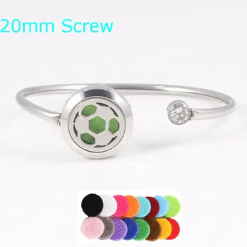10pcs 20mm Football Stainless Steel Aromatherapy Essential Oils Diffuser Locket Bracelet Bangle With Free Pads
10pcs 20mm Football Stainless Steel Aromatherapy Essential Oils Diffuser Locket Bracelet Bangle With Free Pads